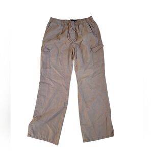 Sanctuary Tan Khaki Drawstring Elastic Waist Cargo Pants Size L